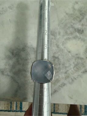 Tacori Silver Ring with white quartz gemstone
